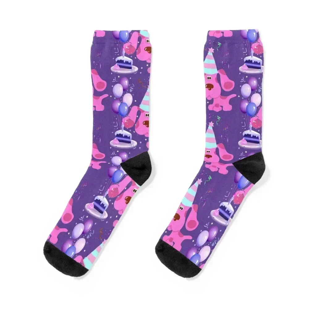 

Happy birthday magenta blues clues Socks heated Wholesale warm winter Rugby Woman Socks Men's