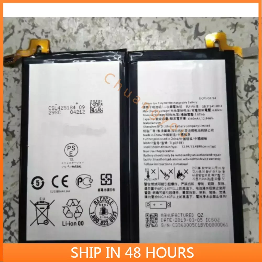 size Replacement Battery 3500mAh TLP035B1 For Blackberry Keytwo KEY2 Mobile Phone