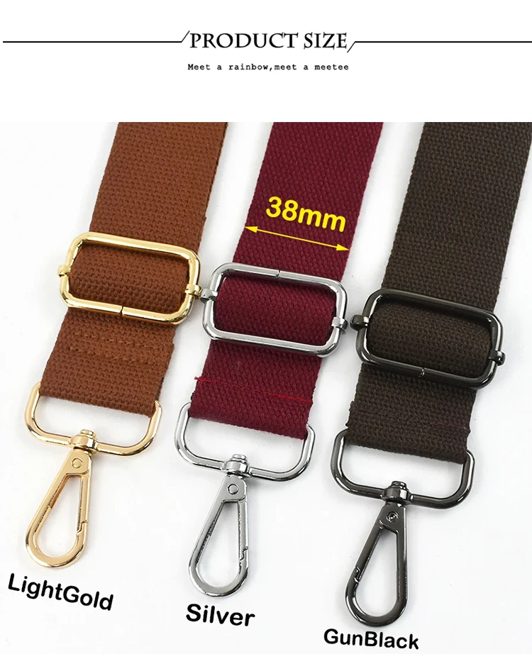 1Pc Deepeel 38mm Wide Canvas Bag Strap 80-140cm Adjustable Women's Handbag Replace Shoulder Straps Crossbody Bags Accessories