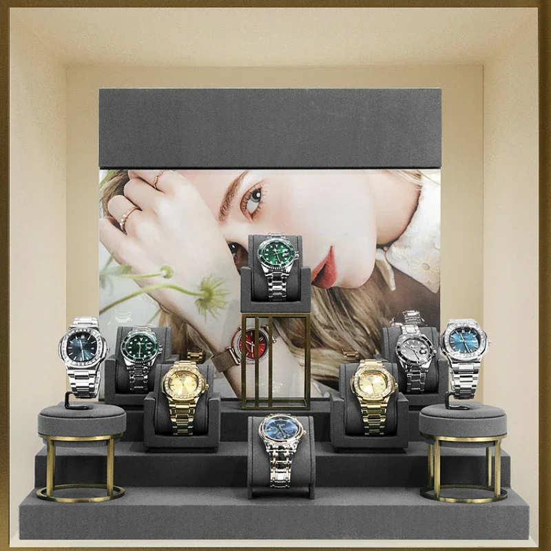 Horloge Display Rekwisieten Live Broadcast Watch Display Rack Creatief Licht Luxe Horloge Armband Display Rek Teller Horloge Stand