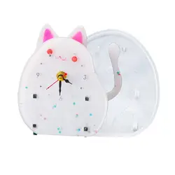 Pendulum Clock Epoxy Resin Silicone Mold DIY Cat Clock Mold Epoxy Resin Crafts Jewelry Making Accessories Desktop Ornament Decor