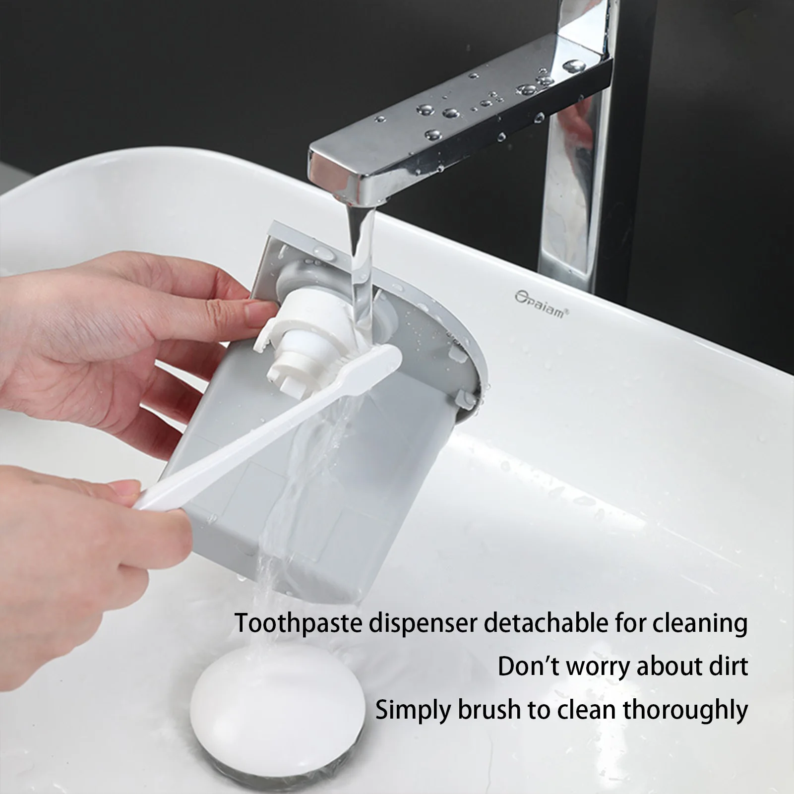 Wall Mounted Toothbrush Holder Automatic Toothpaste Squeezing Rack Bathroom Toothbrush Toothpaste Comb Razor Organizer Racks