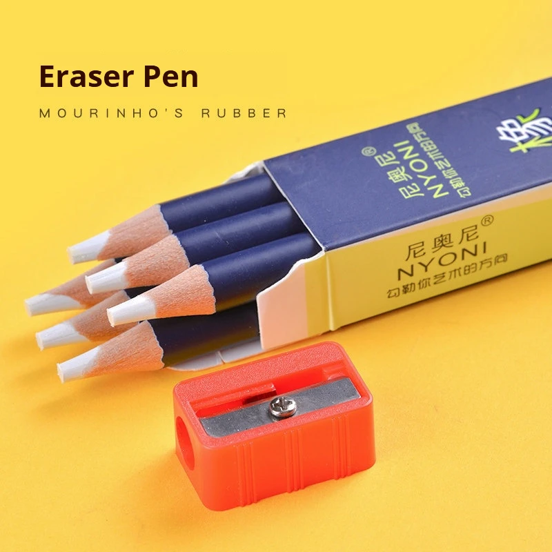 NYONI Rubber Pen Eraser Pencil Pen Tip Rubber Type 3/6pcs High Precision Pencil Eraser For Drawing Manga Highlight Art Supplies