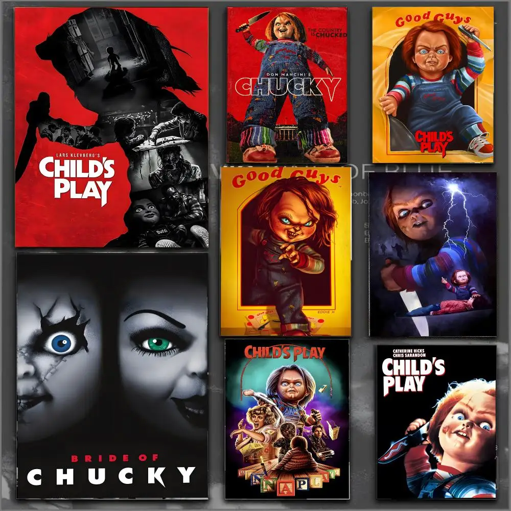 Horror Movie Chucky Child's Play Poster Modern Aesthetic Wall Art Print Minimalist Bedroom Living Room Home Decor Gift