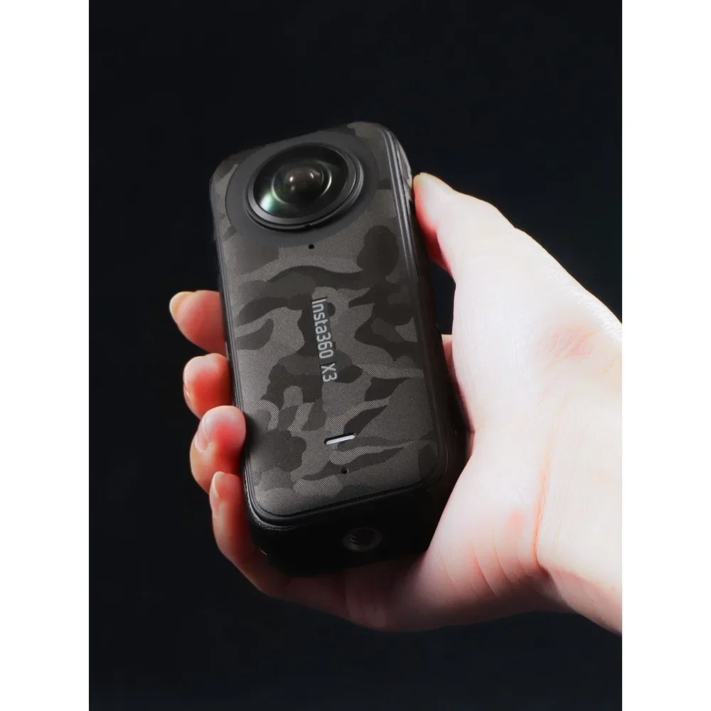 Ucons Anti-scratch Sticker for Insta360X3/Insta360X4 Protective Skin 3M Material Camouflage Black Sticker for Insta360X2