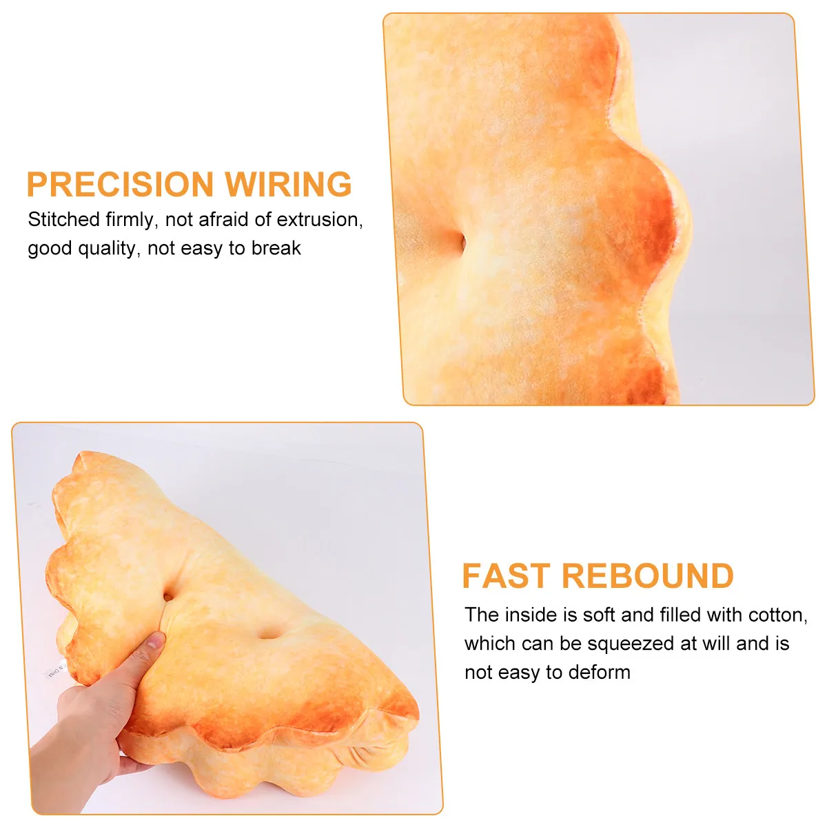 

Biscuit Hugging Pillow Soft Cotton Cushion Comfortable Bolster Sleep Aid Creative Home Decoration Simulated Biscuit Cushion