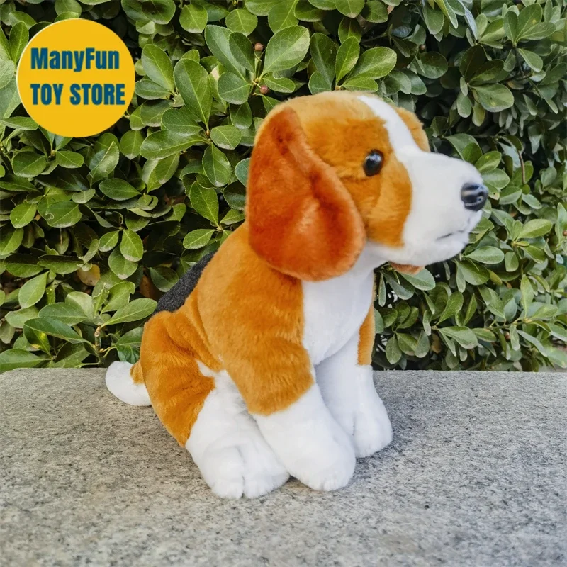 Beagle Dog Plush Toy High Fidelity Beagle Plushie Harrier Dogs Peluche Lifelike Stuffed Animals Simulation Doll Kawai Toy Gifts