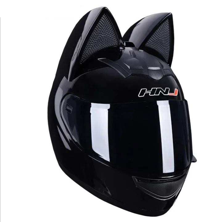 Electric Riding Motorbike Scooter  Full Face Motorcycle Cat Ear Helmets