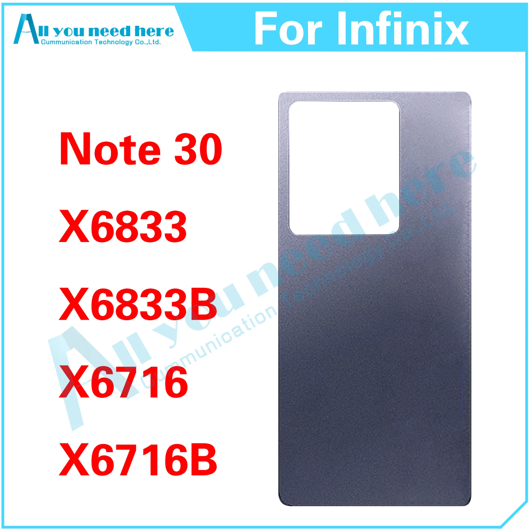 

10PCS For Infinix Note 30 X6833 X6833B X6716 X6716B Note30 Rear Case Battery Back Cover Door Housing Repair Parts Replacement