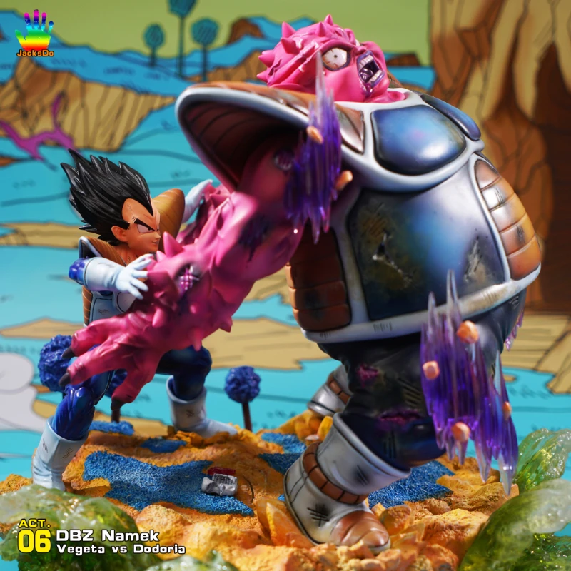 

В наличии JacksDo Dragon Ball DBZ Namek ACT.06 Vegeta Vs Dodoria Gk Статуя Аниме Фигурки Игрушки Модели Коллекционные