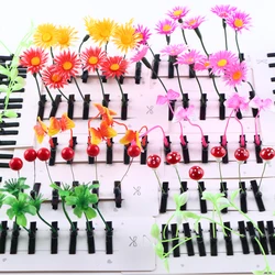 10/30/50Pcs/Lot Fashion Cute Funny Plant Butterfly Hairpin Women Girl Creative Grass Flower Mushroom Clip Headwear Accessories