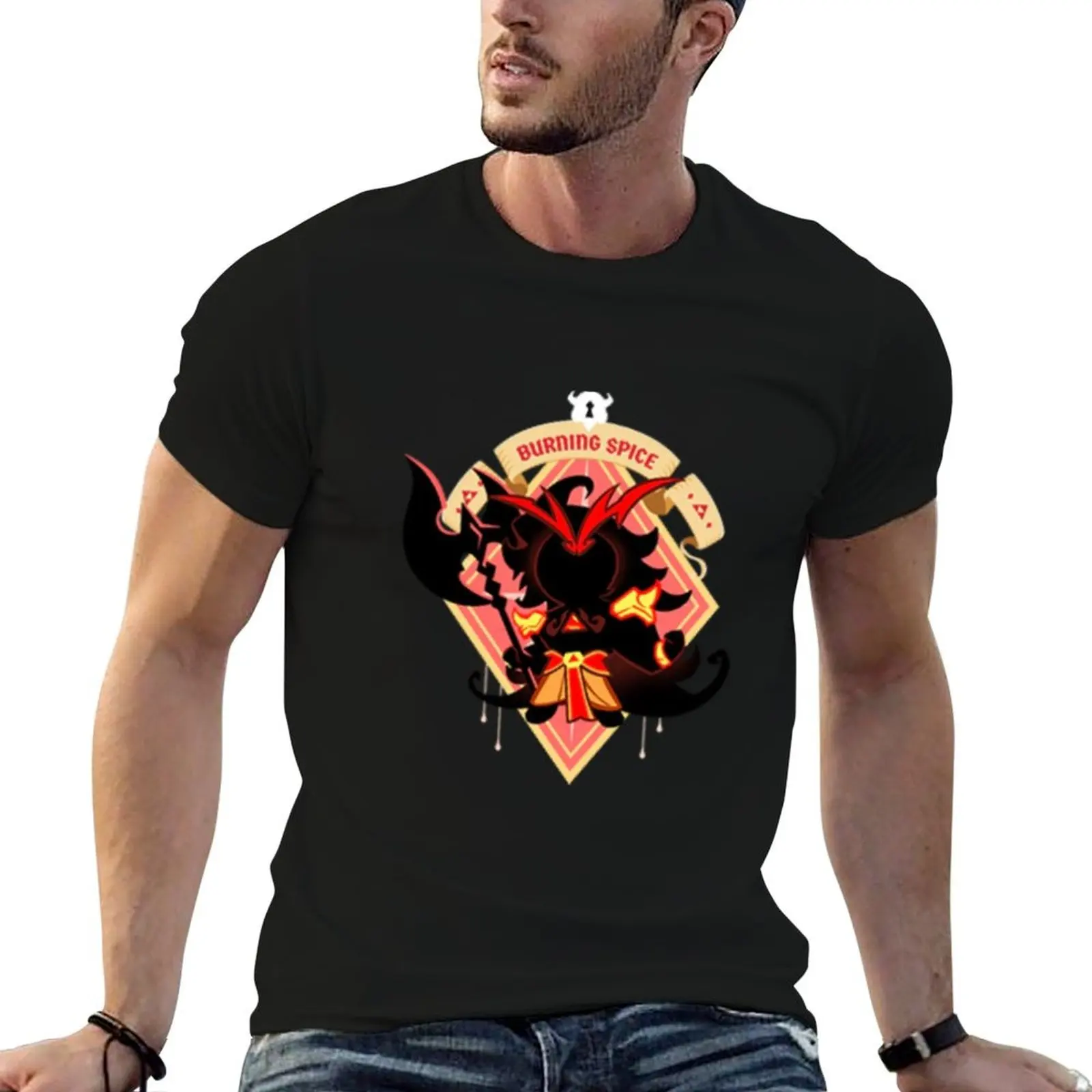 Burning Spice Cookie Sticker T-Shirt sublime vintage cute tops black t-shirts for men