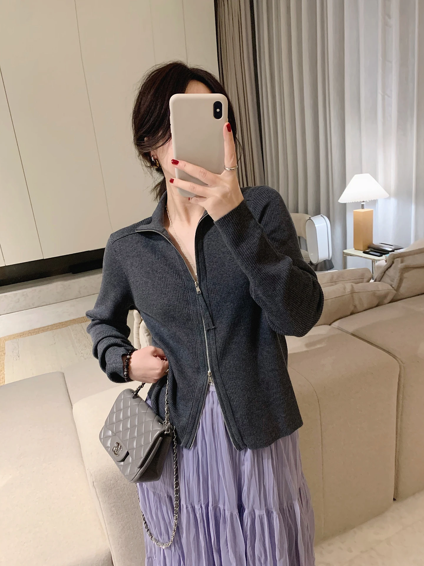 

Женский вязаный кардиган Misslady Early Spring с молнией, в стиле ретро, с длинными рукавами, облегающий, из мягкой шерстяной смеси, повседневная одежда