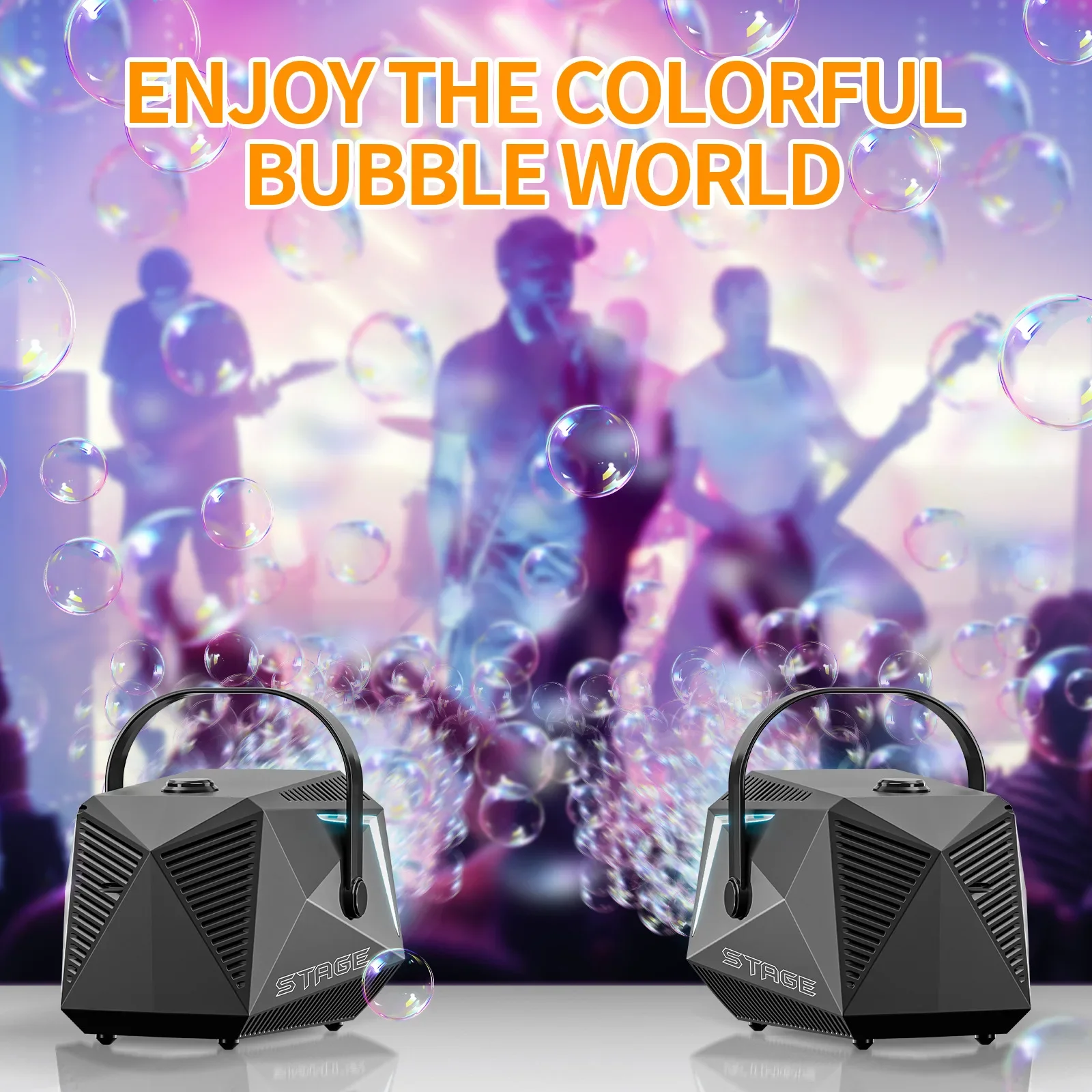 Bubble Machine พร้อมรีโมทคอนโทรล 10 หลุมไฟฟ้าอัตโนมัติ Bubble Blower พร้อมโคมไฟของเล่นสําหรับงานแต่งงานกลางแจ้งของขวัญ