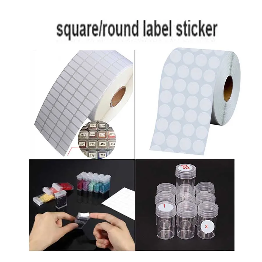 3000 / 5000/Diamond Painting Storage Box Stickers Diamond  Accessories White Sticker Distinguish Diamond Number Label Stickers