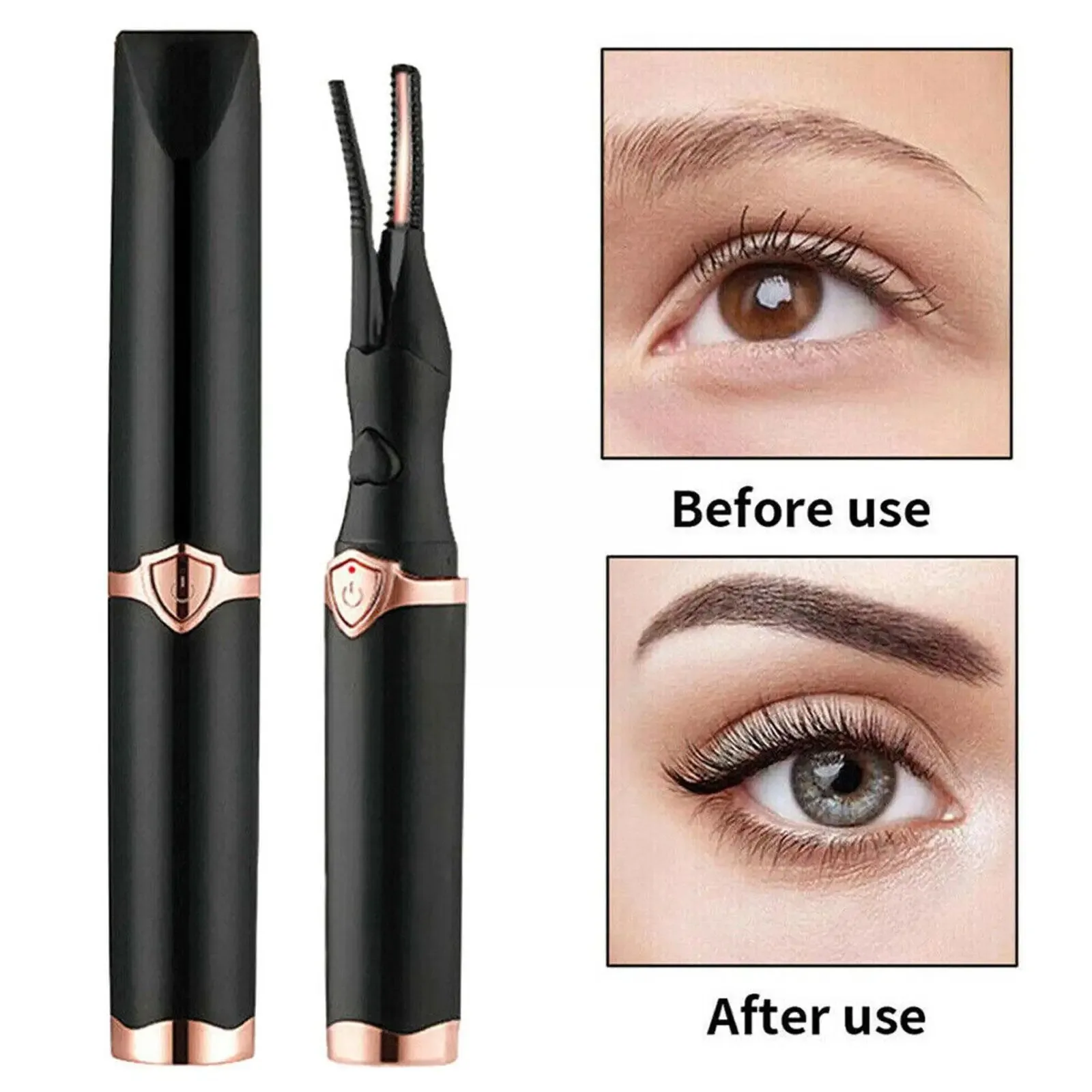 Rechargeable & Heated Portable Eyelash Curler, Natural Long Lasting Curling, Compact & Convenient Design For Women, Suitable For