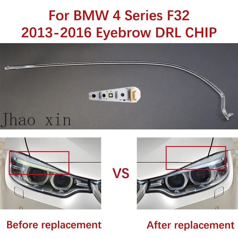 

For BMW 4 Series F32 Eyebrow 2013-2016 Angel Eye Lamp Tube White Light Car Headlights DRL CHIP Ballast Module Light Guide Strip