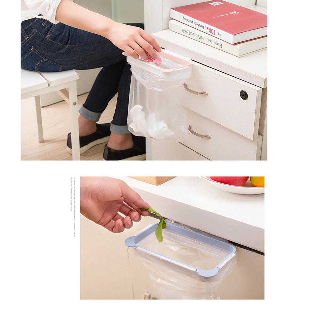 

Trash Bag Holder Kitchen Cabinet Organizer Reusable Plastic Grocery Bags No Drilling Required Fits Drawer Door Rack