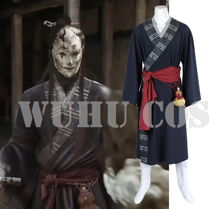 Black Myth Wukong Cosplay Boss Mi Dao Ren Mask Game Cosplay Midaoren Cosplay Costume Halloween Party Men Fancy Crackled Scary