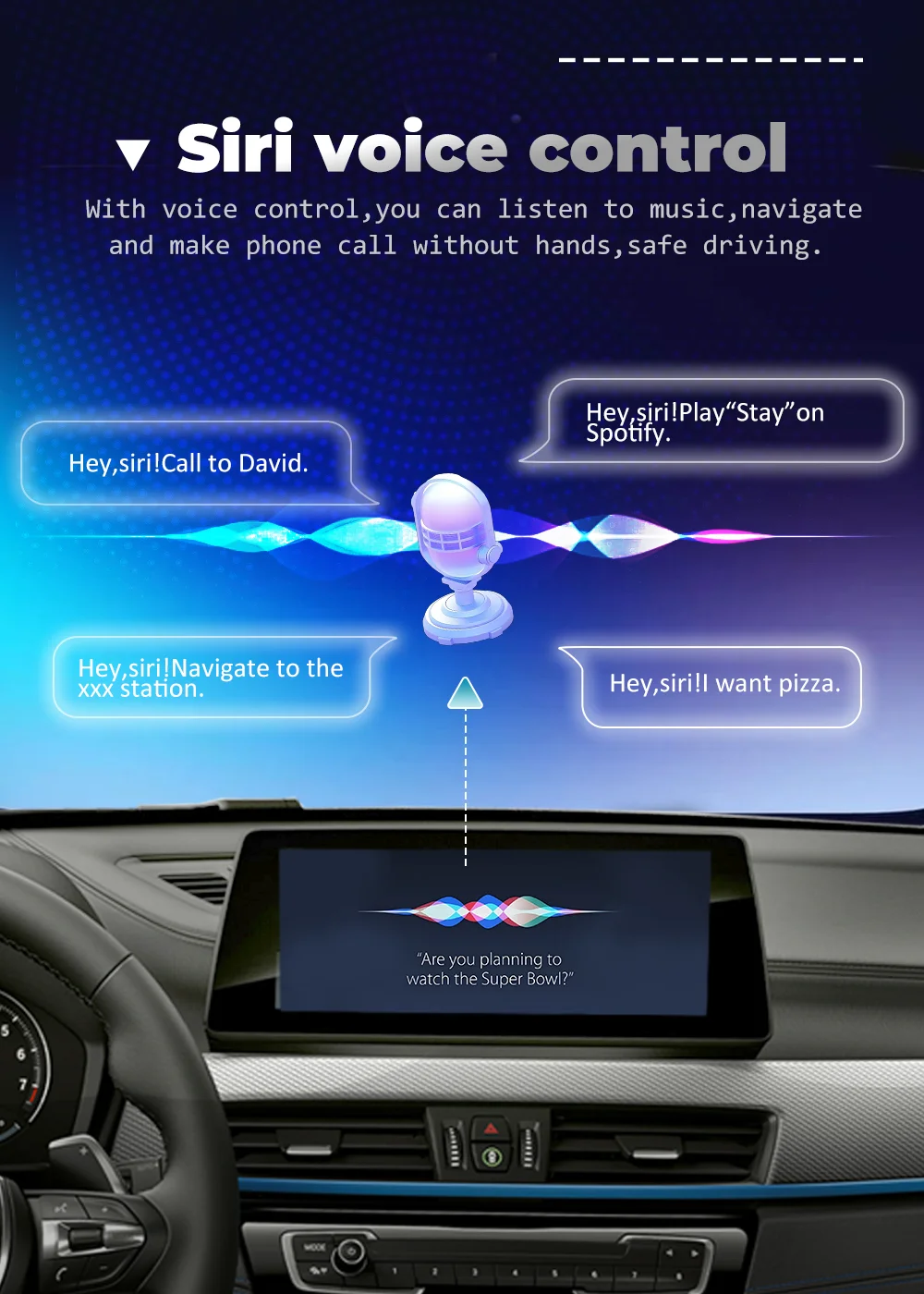 BONROAD Kabelloses CarPlay Android Auto für BMW EVO System Modul Adapter MMI Box 1 2 3 4 5 6 7 Serie X1 X3 X4 X5 X6 MINI F56 F15 F16 F25 F26 F48 F10 F22 F20 F30 – Detail 5