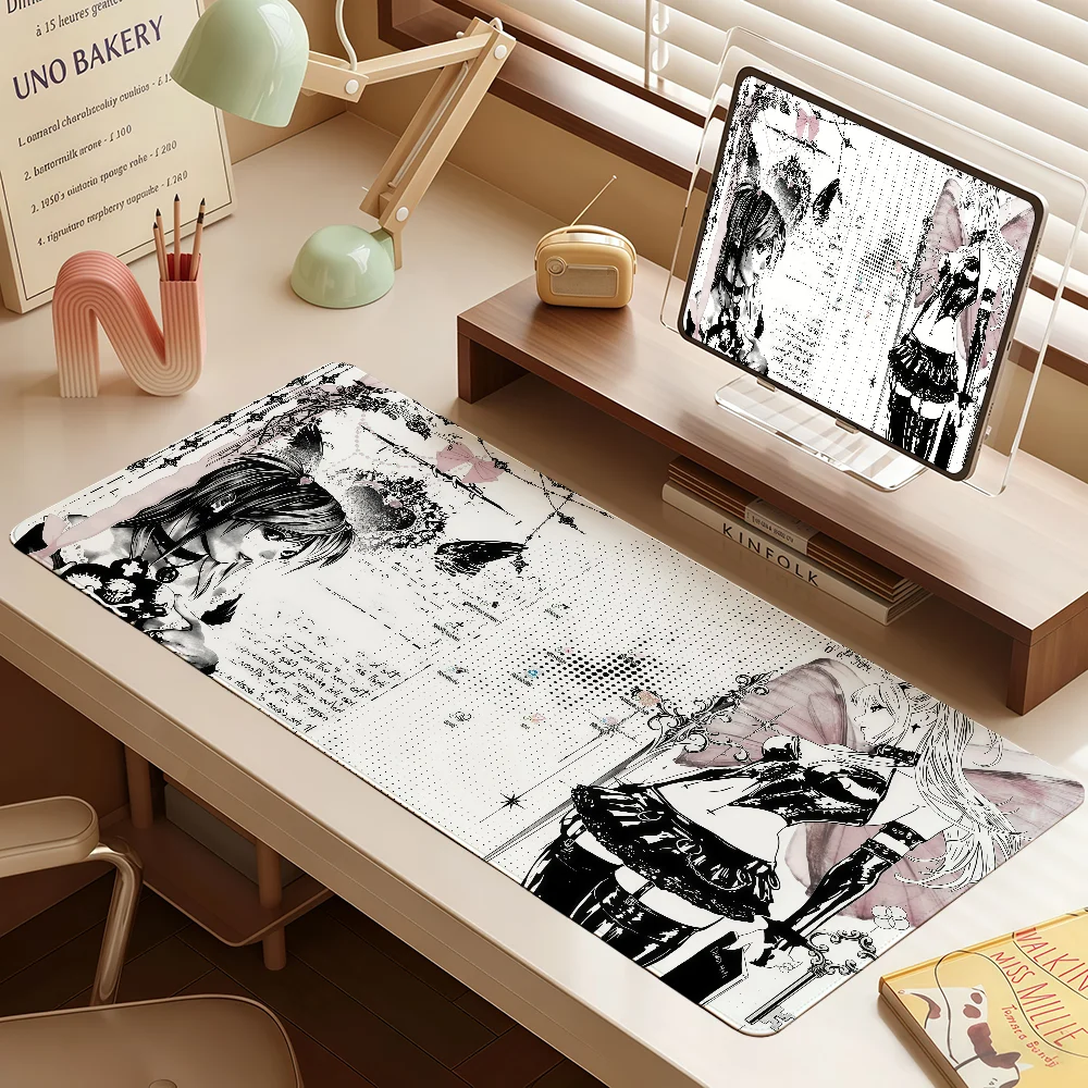 Anime Death Note Misa Amane Mouse Pad Large Non-slip Lockedge Desktop Computer Desk Mat Keyboard MousePad Office Gamer Student