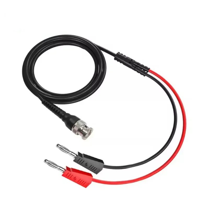 Cleqee P1009 BNC Male to Dual 4mm Banana Plug Stackable Type Test Leads Probe Cable 120CM.