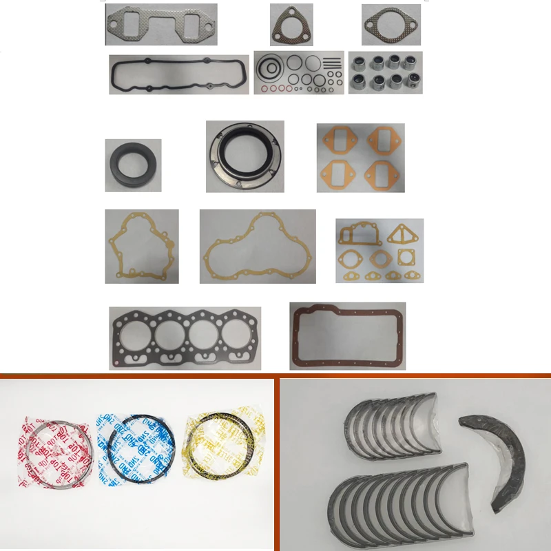 complete overhaul full gasket set kit main crankshaft connecting bearing piston ring  kit for Mitsubishi Fuso engine 4DR5 2659cc