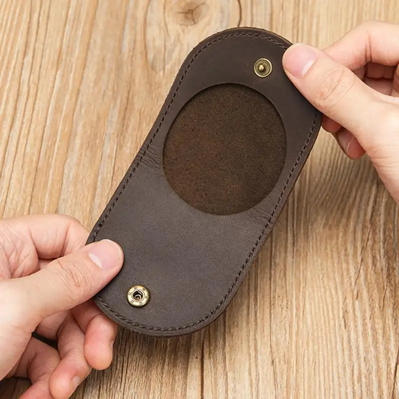 Echtes Leder-Münztäschchen für Frauen, Kleine Verschluss-Geldbörsen für Kinder-Geldbedürfnisse – Detail 6