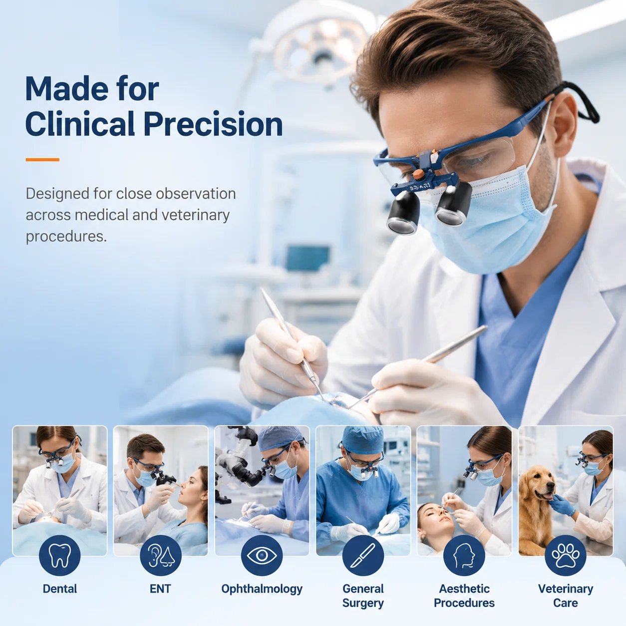 2.5X/3.5X Dental Loupes Adjustable Pupillary Distance Dentist Magnifying Glasses Surgical Binocular Loupe - view 5