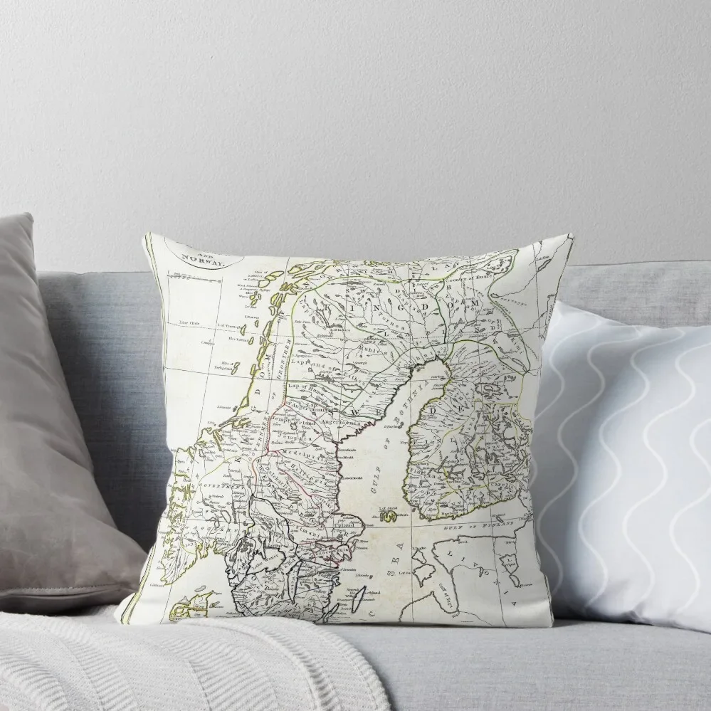 

Map of Scandinavia - 1799 Throw Pillow ornamental pillows for living room Pillow Cover Cushion Child pillows decor home pillow