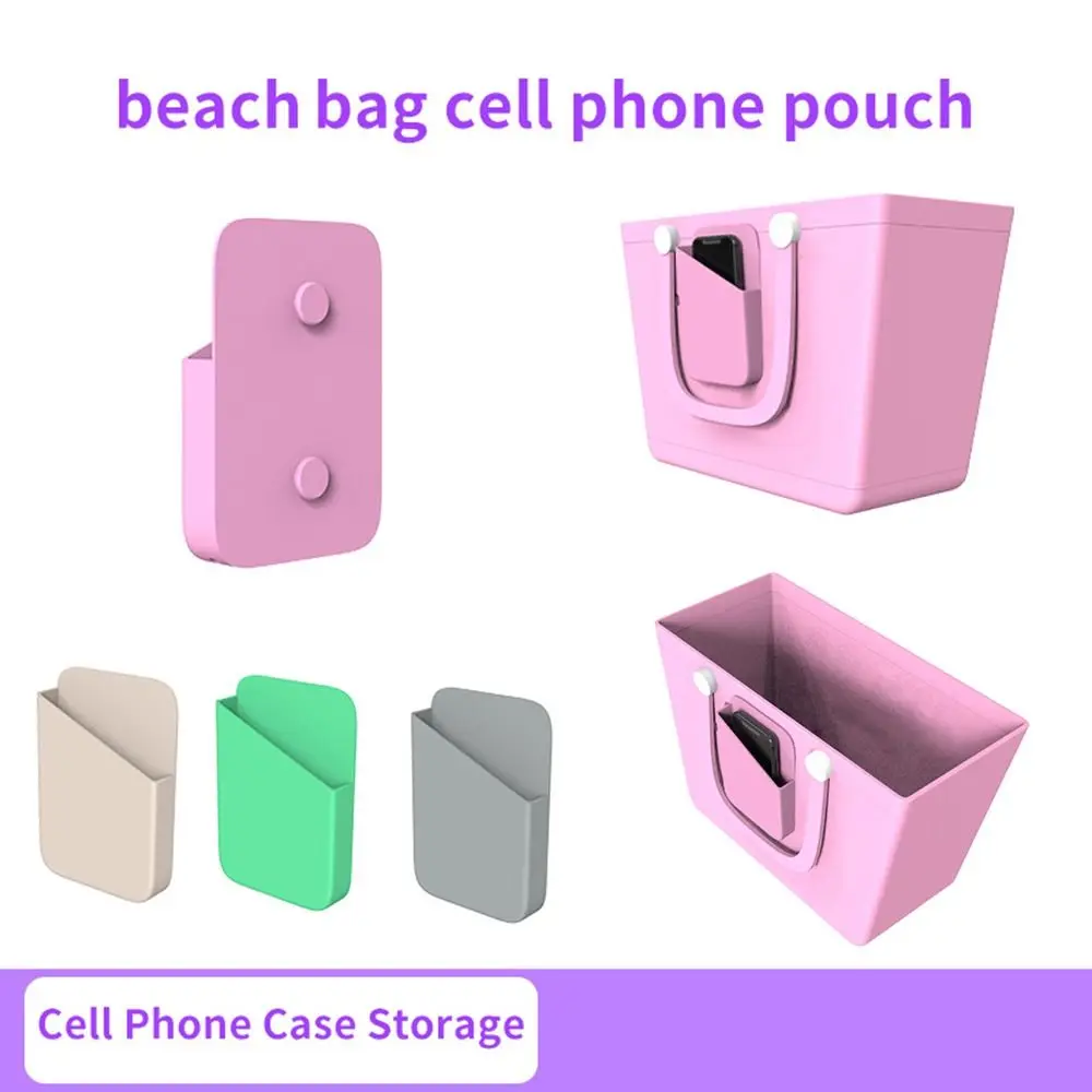 Soft Flexible Phone Storage Bag Silicone Bag Reusable Organizer for Bogg Bag Ideal Beach Bag Connector