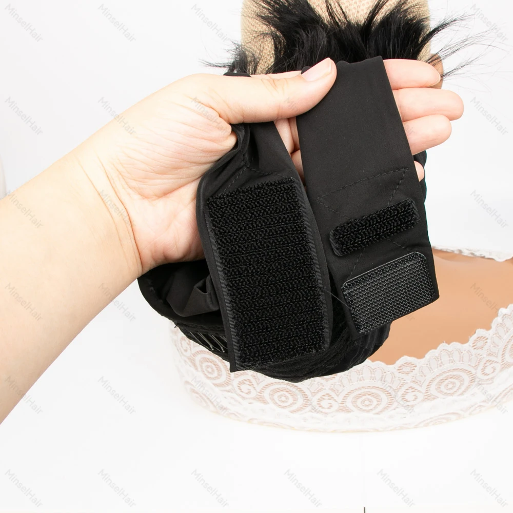 باروكات بوب قصيرة عقال باروكة من شعر طبيعي برازيلي مع عصابة رأس للنساء مصنوعة آليًا بالكامل باروكات شعر بشري مستقيمة