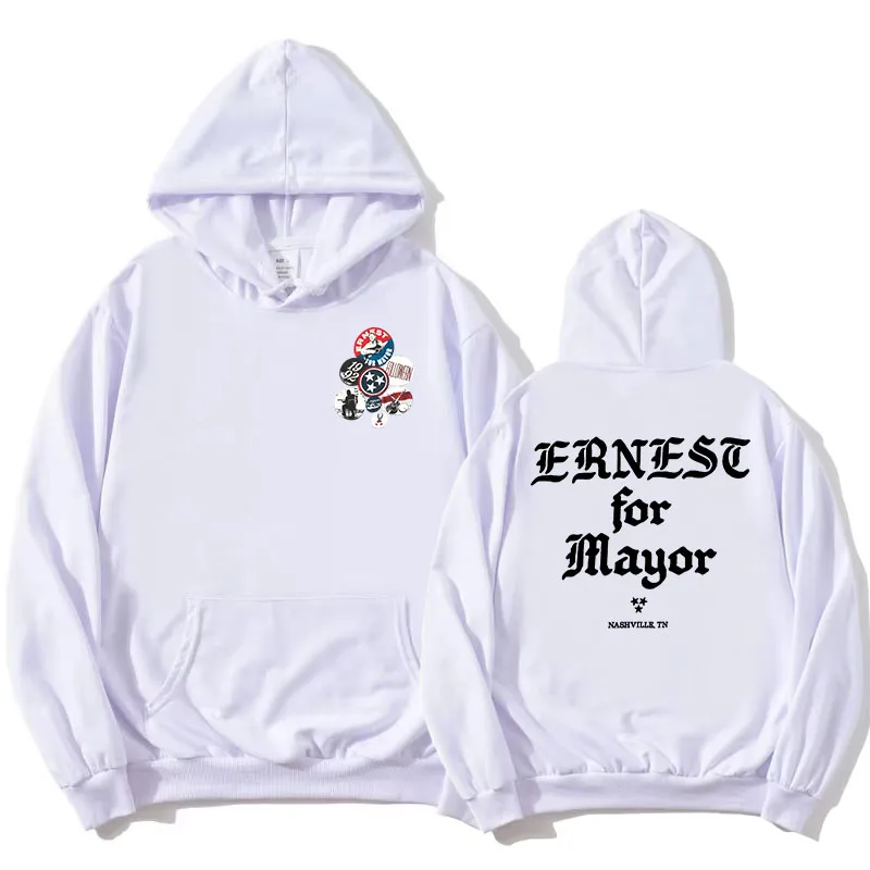 Bluzy z kapturem ERNEST TWO DOZEN ROSES z nadrukiem graficznym dla burmistrza, modne bluzy z długim rękawem, męskie i damskie pulowery z kapturem, topy Sudaderas
