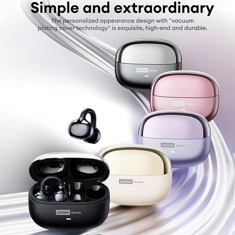 Original Lenovo LE302 Wireless Headphones Ear Clip Bluetooth 6.0