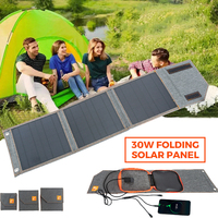 5V 20W 30W Portable Foldable Solar Panel Waterproof for Cell Phone Power Bank Battery Charger Outdoor Camping Tourism Fishing