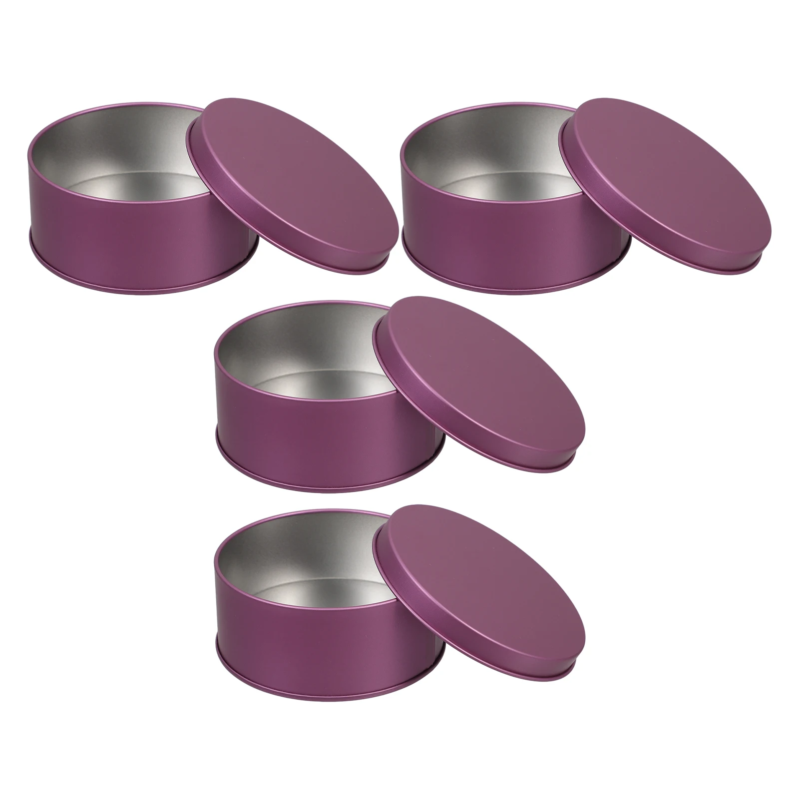 

4 Pcs Large Tinplate Cookie Candy Storage Boxes Sealed Freshness Elegant Packaging Gift Box Metal Tin Container