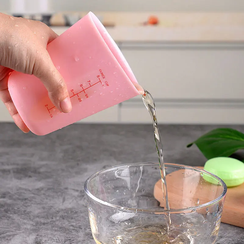 JCD Silicone Measuring Cup Double Scale Food Grade Durable Non-stick DIY Cake Epoxy Resin Jewelry Making Kitchen Baking Tools view 3