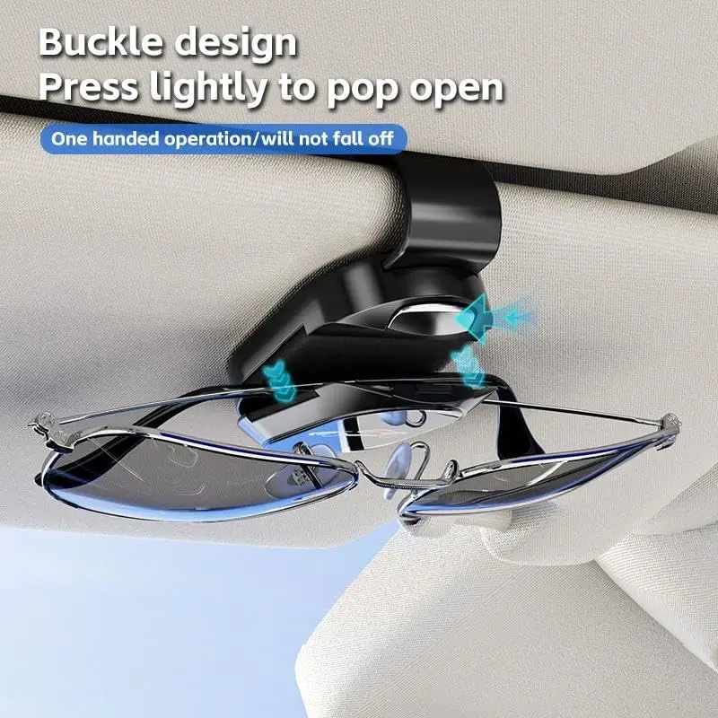 1pcs Car Visor Sunglass Holder Clip, Universal Eyeglasses Holder for Auto Interior, fits Different Size Sunglasses