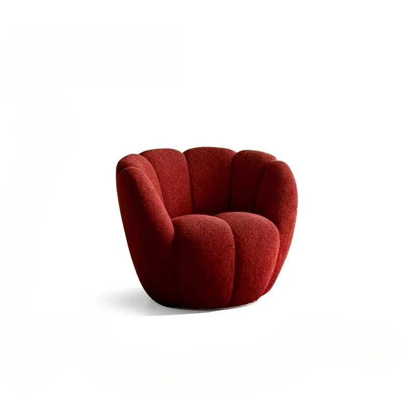Single leisure chair, rotating single chair, living room petal sofa chair