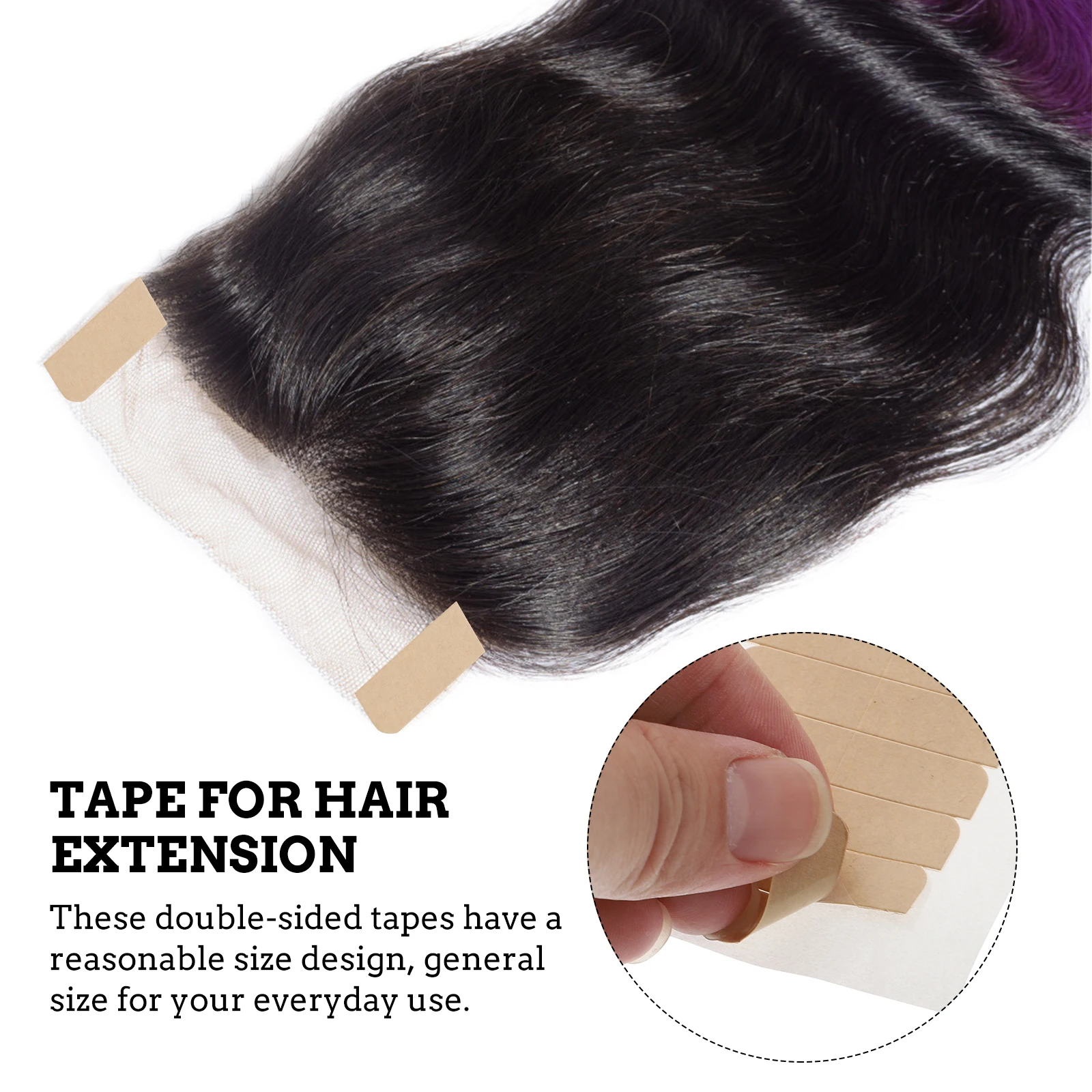 5 أوراق شريط شعر مزدوج الجوانب لملحقات شرائط لاصقة خفيفة الوزن مقاومة للماء ملصقات بديلة إجمالية #6