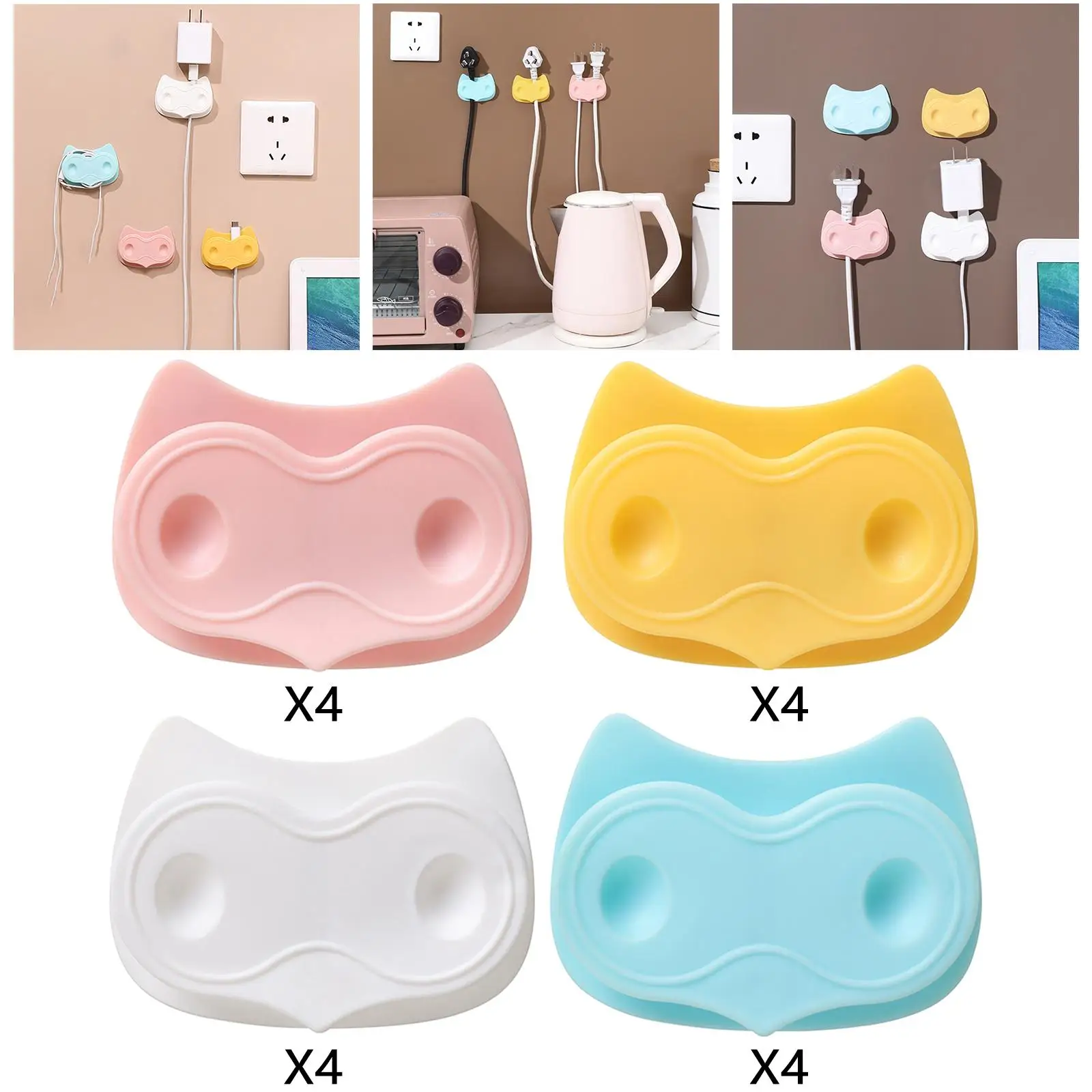 Gancio per organizzazione mensola porta clip per rack da 4 pezzi per ufficio