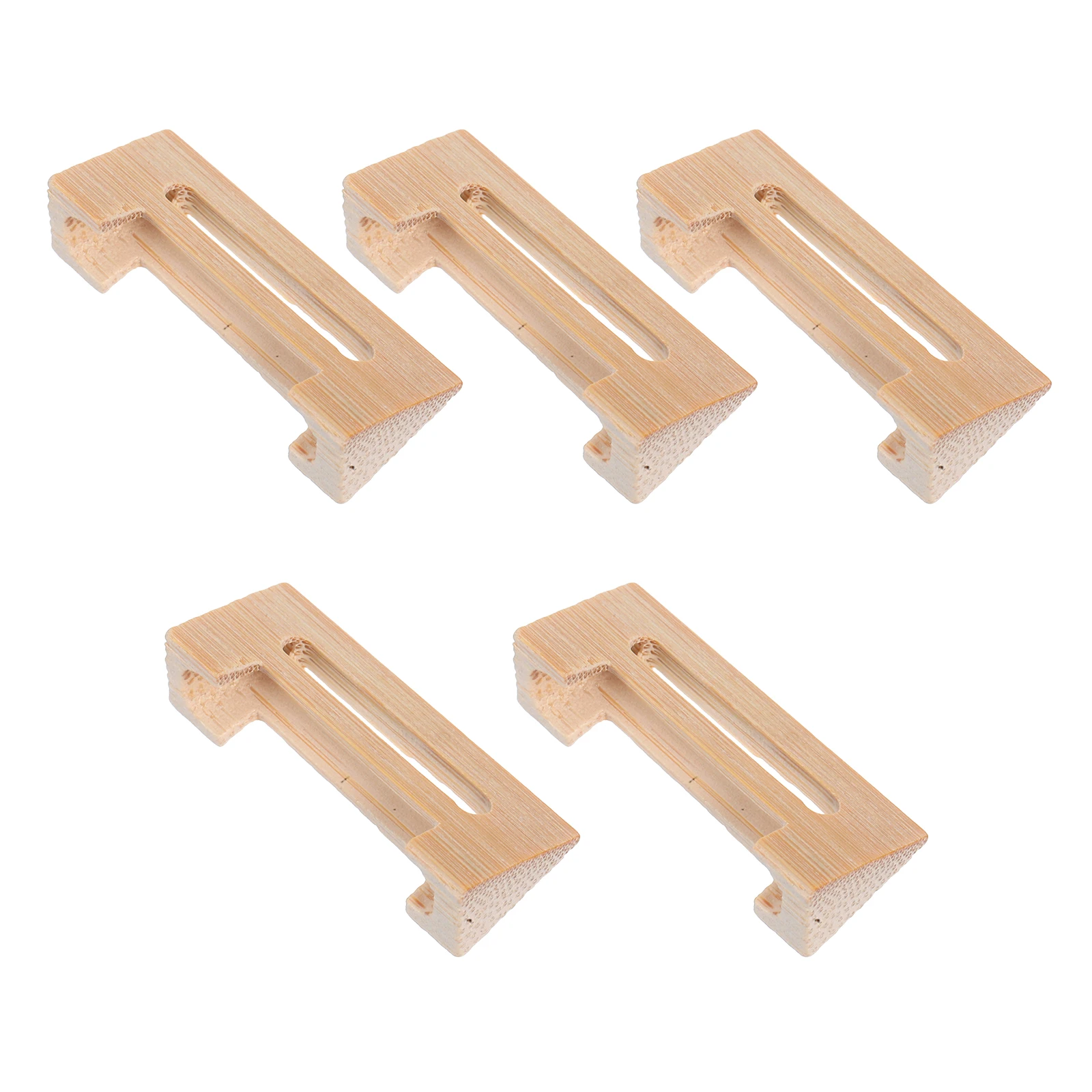 

5Pcs Sanxian Bridge Handmade Aged Bamboo Hollow Design Noise Reduction for Traditional Chinese Folk Music Professional