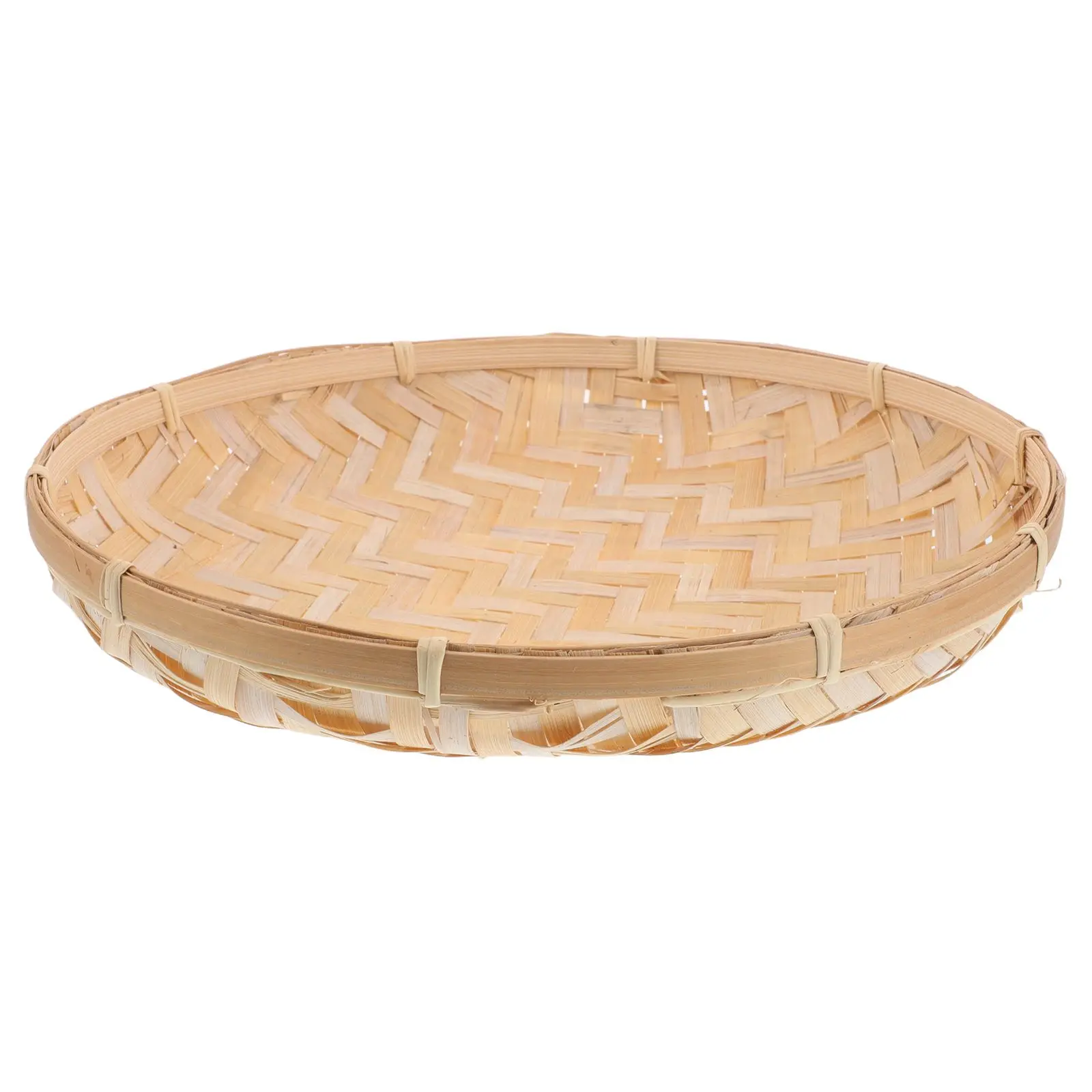 

Bamboo Storage Tray Handmade Food Candy Dish Dry Fruit Trays Eating Nut Serving Woven Basket Home Kitchen Decorative Reusable