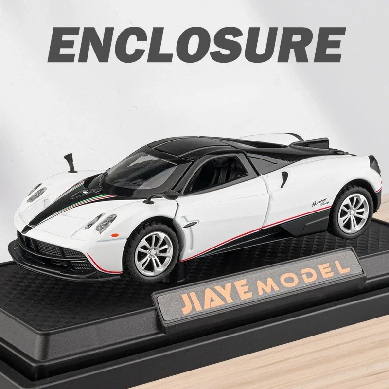 1:36 Pagani Huayra Dinastia Modello di auto sportiva in lega Diecast in metallo Modello di auto giocattolo Suono Luce Collezione Regalo per bambini F562