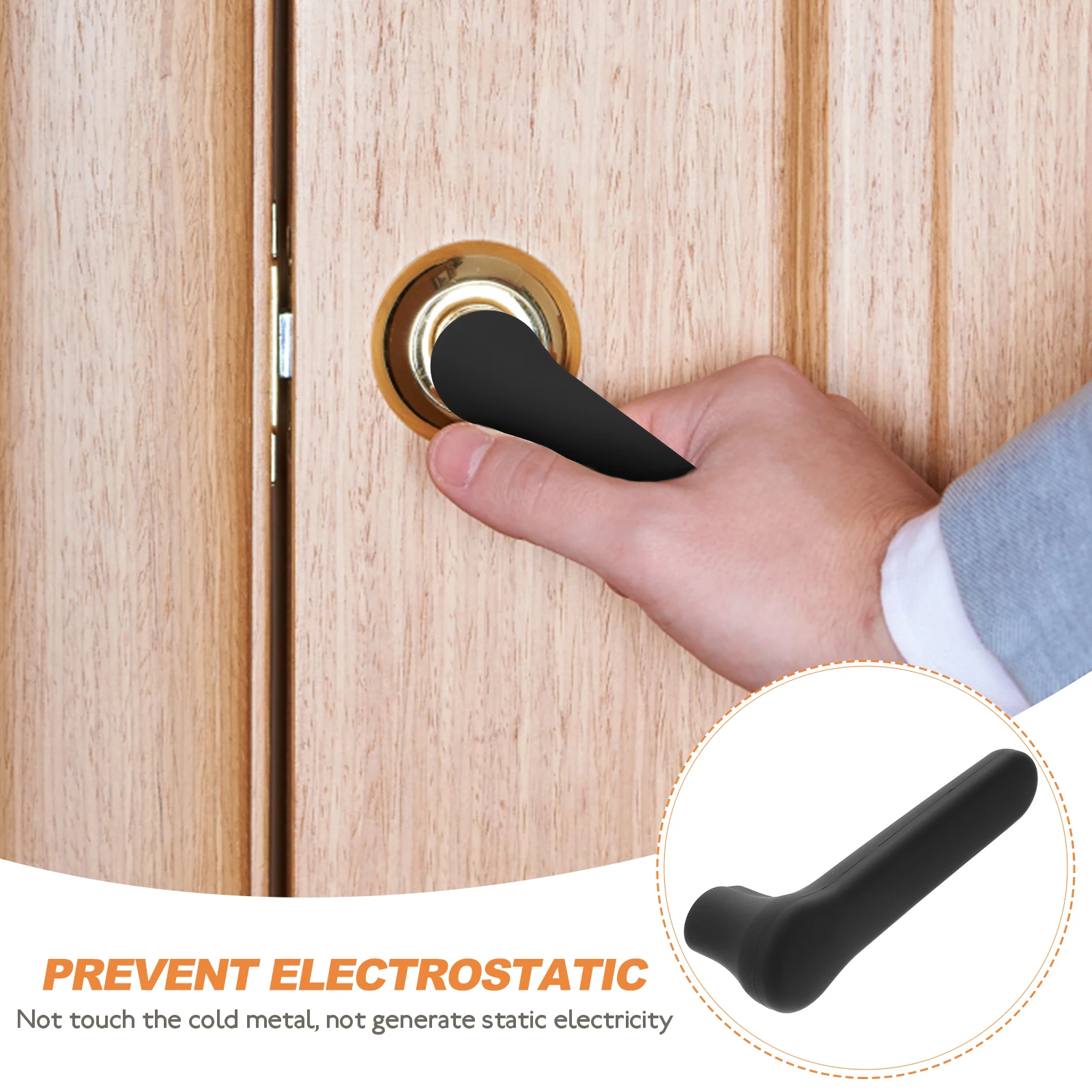 

6 Pcs Handle Cover Baby Proof Anti Collision Silicone Protector For All Types Door Knobs Prevent Hurting Children Aged Family