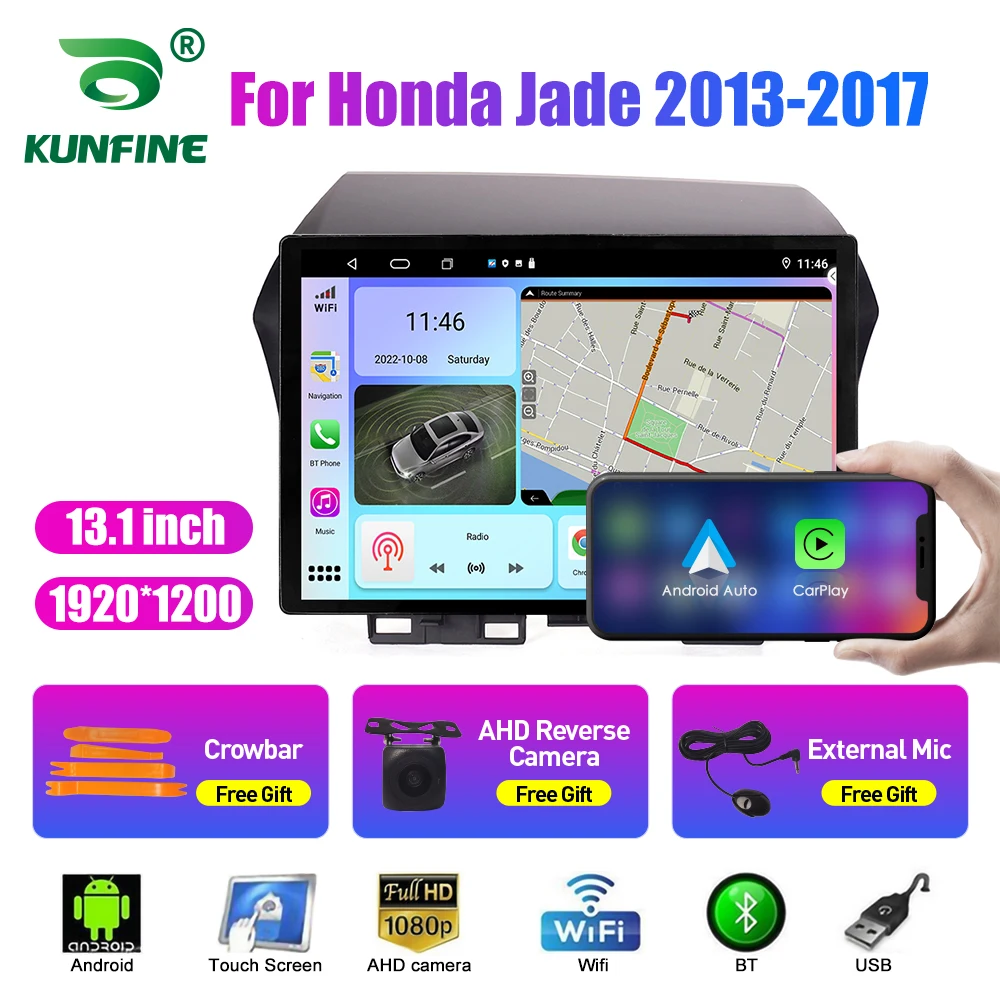 

Автомобильный радиоприемник 13,1 дюйма для Honda Jade 2013-2017, автомобильный DVD GPS-навигатор, стерео Carplay, 2 Din, Центральный Мультимедиа, Android, авто