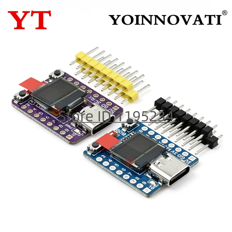 1-10PCS ESP32-C3 OLED Development Board With 0.42 Inch OLED Module Wifi BT ESP32 Supermini Development Board