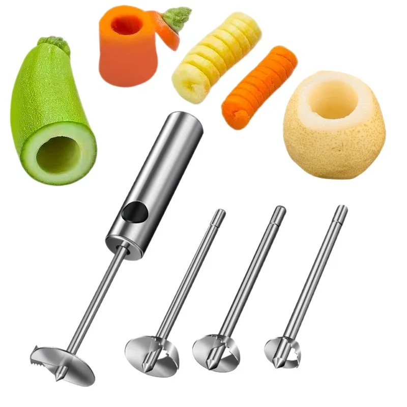 Manual Fruit Core Extractor, 304 Stainless Steel Kitchen Gadget for Seed Removing