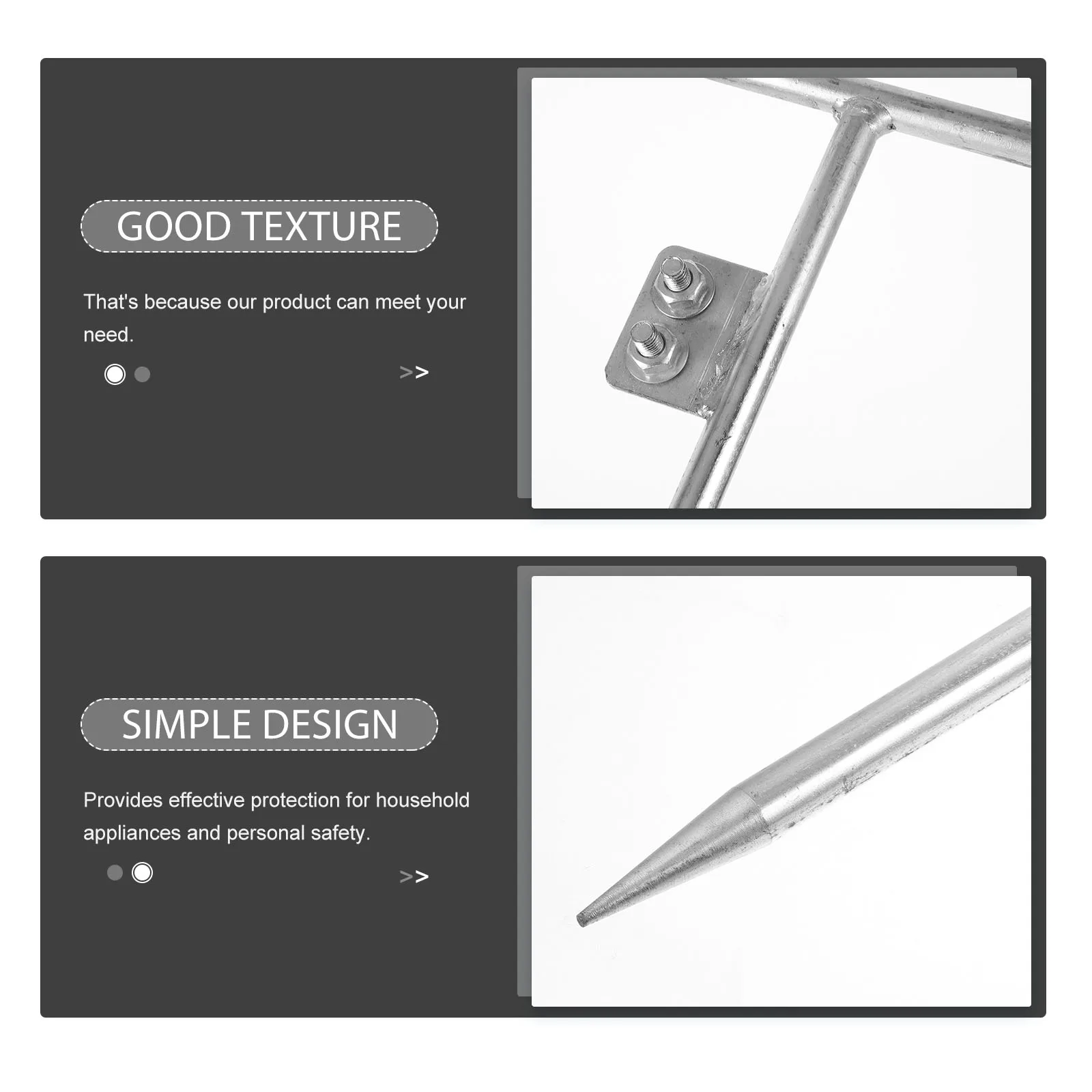 Heavy Duty Grounding Stake Simple Installation Fast Current Discharge for Industrial Residential Applications Metal Ground Rod