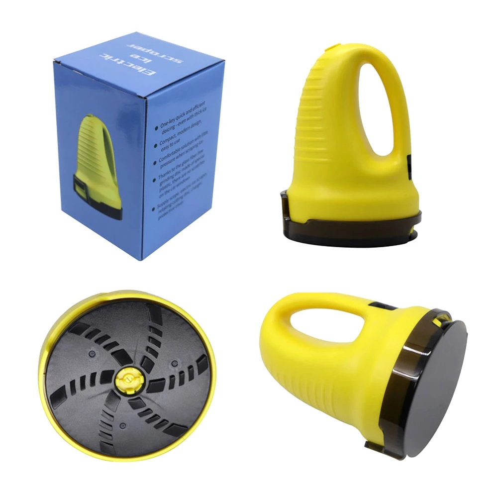 

USB-зарядка, автоматический электрический подогрев, удаление снега, лобовое стекло, разморозка, инструменты для очистки, 1 шт., желтый